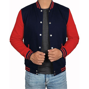 Chaqueta Varsity para Hombre con Bordado y Mangas de Cuero, Chaqueta Varsity de Baloncesto Personalizada con Diseño Moderno de Equipo Americano - Product Image 2