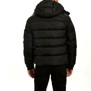 OEM Men's Shiny Puffer Jacket Winter Warm Hooded Duck Down <b>Coats</b> Winter Padding Windproof Polyester Wadding Puffer Jacket - Product Image 2