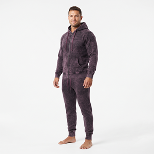 Wholesale Men's Regular Fit Acid Wash Sports Tracksuit Running <b>Jogger</b> <b>Set</b> Comfortable Winter Casual Athletic Outfit - Product Image 3
