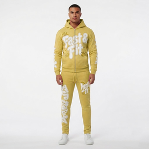 Survêtement décontracté à capuche pour homme, imprimé, tendance hiver, 100% coton, extensible dans quatre directions, fabriqué en usine, nouvelle arrivée - Product Image 4