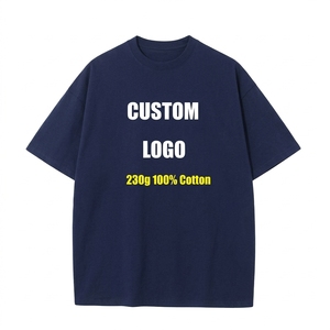 T-shirt Homme Oversize en Coton 230 GSM, Col Rond, Couleur Unie, Personnalisable avec Logo, Tricoté, Style Décontracté Streetwear – Vente en Gros - Product Image 2
