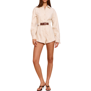 Combinaison élégante et chic pour femmes, à ceinture, manches courtes, une pièce, vente en gros, OEM, ODM - Product Image 6