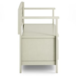 Antique White Amherst <b>Entryway</b> Storage <b>Bench</b> Practical Shoe Rack with Stylish Design - Product Image 4