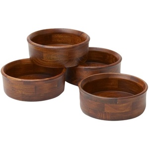 Bol en bois naturel fait à la main, bol à salade rustique en bois, bol de service pour fruits, collations, aliments secs, cuisine, salle à manger, décoration de la maison - Product Image 5