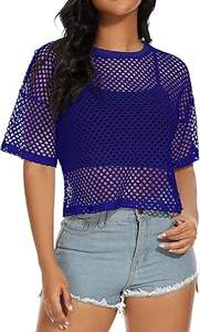 3D Floral & Plaid Print Customizable Modal Full Sleeve Tank <b>Top</b> Cropped <b>Mock</b> <b>Neck</b> Mesh Sheer Breathable Women's Mesh T-Shirts - Product Image 4