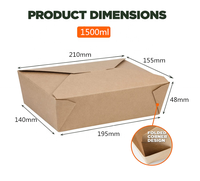 Boîtes d'emballage alimentaires à emporter en papier kraft personnalisables formes rectangulaires rondes pour nouilles de riz à salade