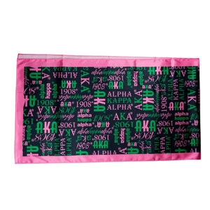 <b>Pink</b> and Green Signature Scarf Lightweight Fashion <b>Wrap</b> Printed Decorative Scarf Elegant Women Accessory for Daily Wear - Product Image 1