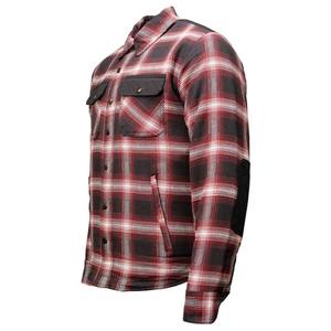 Chemise-veste en flanelle épaisse de qualité supérieure avec fermeture à boutons-pression, fermeture éclair intérieure, deux poches poitrine et détails de patchs aux coudes - Product Image 2