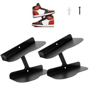 Étagère à chaussures double niveau en métal de type H 50x40x30cm, support de rangement sur pied pour placard, design minimaliste - Product Image 2