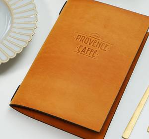 ที่ใส่เมนูหนังพับได้ ทนทาน หรูหรา พร้อมระบบป้องกัน สำหรับร้านอาหาร คาเฟ่ โรงแรม แสดงเมนูอาหารและเครื่องดื่ม รุ่น LMC-0186 - Product Image 1