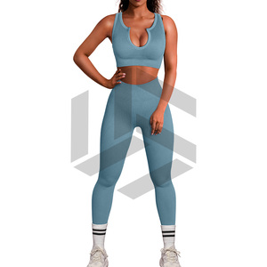 Conjunto de Yoga de Cintura Alta para Mujer: Sujetador Deportivo y Leggings para Fitness, Conjuntos de Yoga para Entrenamiento, Pantalones de Yoga de Cintura Alta con Efecto Push-Up - Product Image 6