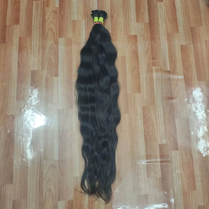 Suministro de Fábrica: Cabello Ondulado Suelto 100% Natural de Templo – Cabello Humano Virgen de un Solo Donante, a Granel, Sin Procesar - Product Image 1