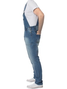 Overoles de Mezclilla para Hombre, Corte Recto, Cintura Media, Algodón Lavado, Estilo Casual - Product Image 6