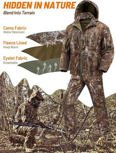 Sudadera con Capucha Unisex con Estampado de Camuflaje 3D, Ropa Deportiva para Hombre, Traje de Caza de Invierno, Conjunto de 2 Piezas para Hombre y Mujer - Product Image 4