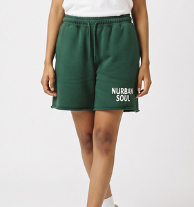 <b>Women's</b> Running Printing <b>Sweat</b> Pants Casual 100% Cotton Athletic Mid Drawstring Waist <b>Shorts</b> Oversize Fleece Running Swet <b>Shorts</b> - Product Image 4