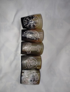 Cuerno para Beber de Cuerno de Búfalo de Alta Calidad, Jarra Vikinga de Cuerno de Búfalo / Vaso de Cerveza de Cuerno de Vaca / Vaso con Borde de Latón a Bajo Precio - Product Image 4