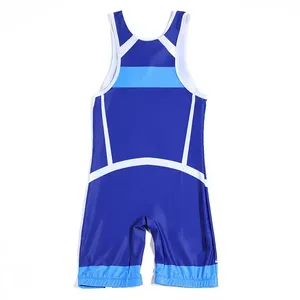 Vente en ligne - Meilleures ventes - Combinaisons de lutte unisexes pour adultes de haute qualité, 100% polyester extensible, 100 grammes, devant en polyamide - Product Image 3