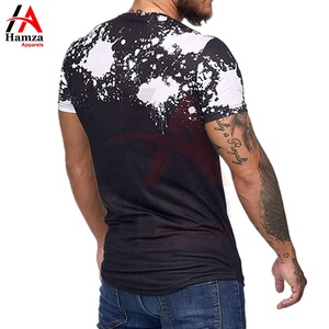 Camiseta con estampado de salpicaduras gráfico personalizado para hombre, ropa deportiva de algodón 100%, mezcla de algodón suave, cuello redondo, ajuste cómodo - Product Image 2
