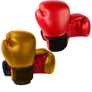 Gants de boxe professionnels de haute qualité 8oz 10oz 12oz en cuir PU avec sangle de poignet réglable et fermeture auto-agrippante personnalisable - Product Image 3