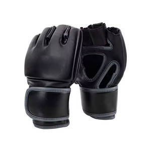 Gants d'entraînement MMA demi-doigts haut de gamme avec poignées et conception respirante pour la fermeture, idéaux pour les séances de gym et le sparring - Product Image 2