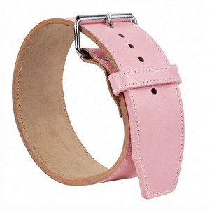 SAAR INDUSTRIES Unisex Light Pink Genuine Leather Strong Weightlifting <b>Belt</b> Adjustable Buckle Non-Slip Heavy Duty <b>Plus</b> Training - Product Image 6