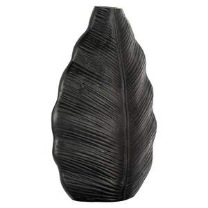 Bulk Luxury <b>Black</b> Embossed Leaf Design <b>Vase</b> Large Floor Decorative <b>Flower</b> <b>Vase</b> for Wedding Events Minimalist Interior Art <b>Vase</b> - Product Image 1