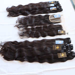 Mèches naturelles indiennes vierges brutes de qualité 11a, avec fermeture en dentelle, cuticule brésilienne vierge, cheveux alignés, 100% - Product Image 2