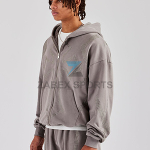 Sudadera con Pedrería de Alta Calidad para Hombre, Exportación al por Mayor, Sudadera con Pedrería Personalizada para Hombre, Proveedor de Ropa Urbana - Product Image 2