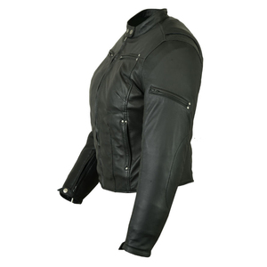 Veste en cuir véritable pour femme, usage décontracté, qualité supérieure, fermeture éclair sur le devant, coupe-vent, écologique, respirante - Product Image 4