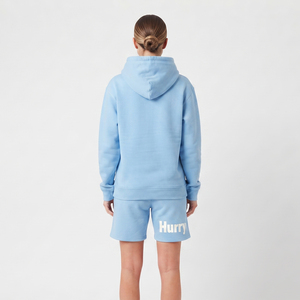 Conjunto de Sudadera con Capucha y Pantalones Cortos para Mujer, Estampado Puff, Ajuste Holgado Informal, 100% Algodón, Chándal de Felpa, Ropa Urbana Holgada de Invierno, Conjunto Corto para Dama - Product Image 2