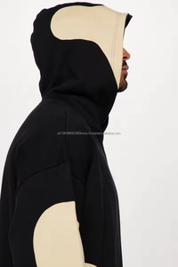 Nouvelle arrivée streetwear grande taille sweats à capuche pour hommes Color Block Two Tone Hoodie Unisex pull à capuche - Product Image 6