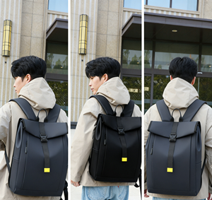 กระเป๋าเป้สะพายหลังกันน้ำบุโพลีเอสเตอร์อ็อกซ์ฟอร์ด เป็นมิตรกับสิ่งแวดล้อม สำหรับใส่คอมพิวเตอร์ เหมาะสำหรับเดินทางไปทำงาน ทนทาน ใช้งานกลางแจ้ง เดินป่า ตั้งแคมป์ - Product Image 3