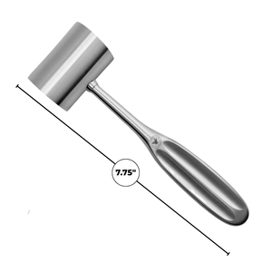 Martillo Quirúrgico Ortopédico Kirk Bone de 7 Pulgadas y 22 oz, Cabeza Cilíndrica de Acero Inoxidable, Mango Ranurado, Reutilizable, Herramienta con Certificación CE - Product Image 3