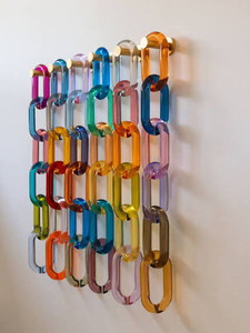 Directo de Fábrica FAIZA CRAFT, Diseño Personalizado de Eslabones de Cadena Verticales de Acrílico, Moderno, con Cambio de Color, Hecho a Mano, Colgante para Cumpleaños - Product Image 2