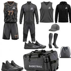 Uniformes de Baloncesto de Material Duradero, Tela Suave, Nombre del Equipo Personalizado, Uniformes de Baloncesto para Jugadores, Ropa de Práctica - Product Image 1