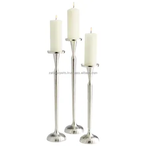 Silver <b>Tapered</b> <b>Candle</b> Stand Set for Home Decoration Wedding Planner Decorative <b>Candle</b> Holder for Event Styling Supply - Product Image 1