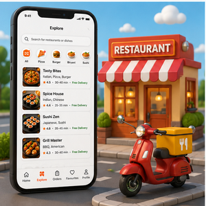 Plataforma Moderna para Entrega de Comida a Domicilio, Gestión de Menús, Coordinación de Pedidos, Experiencia del Cliente, Android, iOS, Nube - Product Image 3