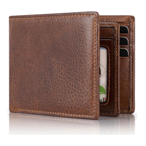 Cartera de Cuero para Hombre con Bloqueo RFID, Piel de Vacuno de Alta Calidad, Personalizable OEM, Cartera de Cuero RFID Funcional, Bifold, Color y Logotipo Personalizados - Product Image 2