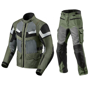 Traje de Motociclismo Verde Oliva para Hombre, Más Vendido, Manga Larga, Resistente al Viento, con Bloques de Color, Poliéster y Nailon, para Todas las Estaciones, Ropa de Carreras - Product Image 1
