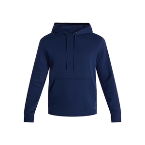 Men's Hooded Sweatshirt Solid Color Fleece Casual Autumn Wear Breathable 100% Cotton Blue Hoodies <b>Set</b> - Product Image 5
