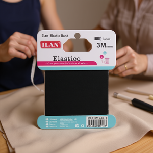 Elastico Ilan 3mm 3M Nero per Abbigliamento e Artigianato - Product Image 3