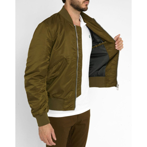 Veste bomber pour homme en nylon/polyester respirante et confortable à séchage rapide avec logo frontal – Vente en gros pour l'hiver - Product Image 6