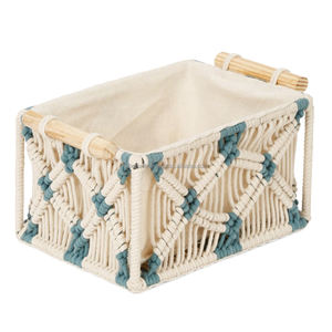 Nouveau Design Boho Décor Macramé Panier De Rangement Organisateur Durable Macramé Panier pour Stockage Décor À La Maison - Product Image 1