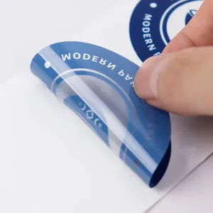 Custom Logo Clear Circle <b>Sticker</b> Writable Round <b>Label</b> for Packaging <b>Personalized</b> Confetti Design - Product Image 4