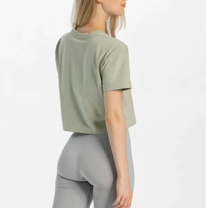 Nuevo estilo moderno, sudadera corta transpirable para mujer, color sólido personalizado, top corto informal, más vendido, mejor precio para mujer - Product Image 2