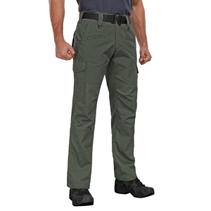 Pantalones de senderismo para hombre, impermeables, elásticos, para caza, casuales, con múltiples bolsillos y cintura con cordón ajustable. - Product Image 3