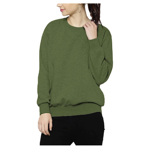 High Durable Crew Neck Women's Sweatshirts Reinforced Stitched Long Sleeve <b>Pullover</b> Sweat Shirt <b>Jumper</b> Tops For Ladies - Product Image 3