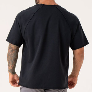 Camiseta Deportiva Antiarrugas de Verano, Manga Corta, Cuello Redondo, Color Liso, 100% Algodón, Transpirable, Cómoda y de Secado Rápido, Venta al Por Mayor - Product Image 3