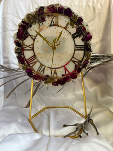 Large Decorative Resin Epoxy Wooden <b>Clock</b> Handmade <b>Silent</b> Wall Hanging <b>Clock</b> for Modern Home Office Hotel Interior Decoration - Product Image 4