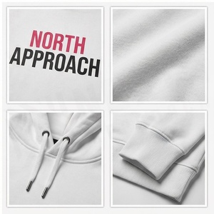 Sweat-shirt à capuche pour homme North Approach, coton blanc, tissu molletonné français, décontracté, poche avant, imprimé, pour l'automne - Product Image 4